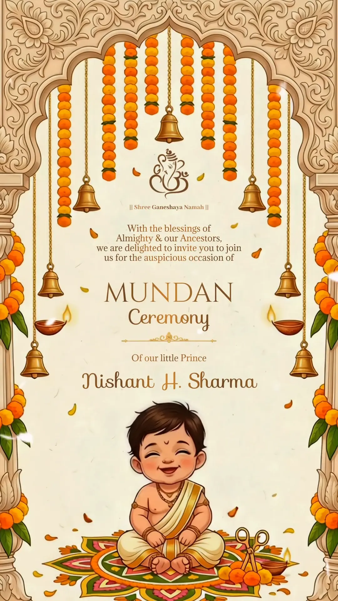 IM194 | Mundan Ceremony Invitation