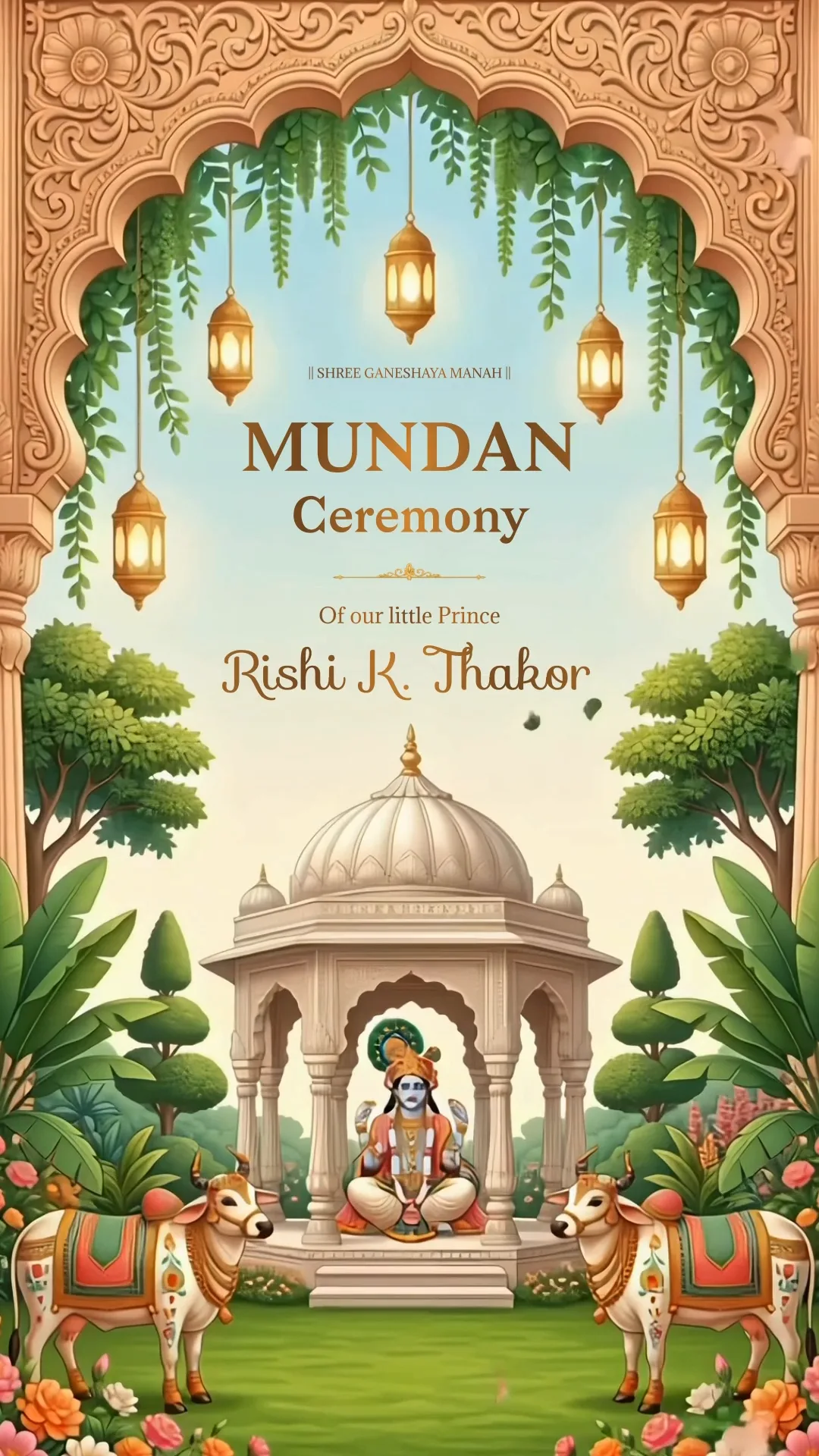 IM196 | Mundan Ceremony Invitation